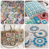 13" Crochet Square Blocking Board for Crocheting with 15 Stainless Steel Rods, Crochet Blocking Board with Pegs, Granny Square Blocking Board Gifts for Mothers, Grandmothers, Knitting Enthusiast Yikaroeli