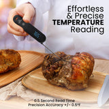 Thermocouple Food Thermometer, <1 Second Response time, ±0.5°F Accuracy, IP67 Waterproof, Magnetic, Auto-Rotate Digital Thermometer for Cooking, Oven, Grill, BBQ, Liquid, Brewing, Tea, Candy Foodie IQ