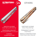 Ultimation Pack of 2 | 10" Long Roller & Bracket Set |1.5" Diameter | Galvanized Steel | Industrial Use | Easy Install | Reliable & Sturdy for Your Conveyor Needs | Can Be Used As Kayak Roller Loaders Ultimation