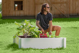 Vita Hudson 48"W x 48"L Screwless Vinyl Garden Bed, White Vita