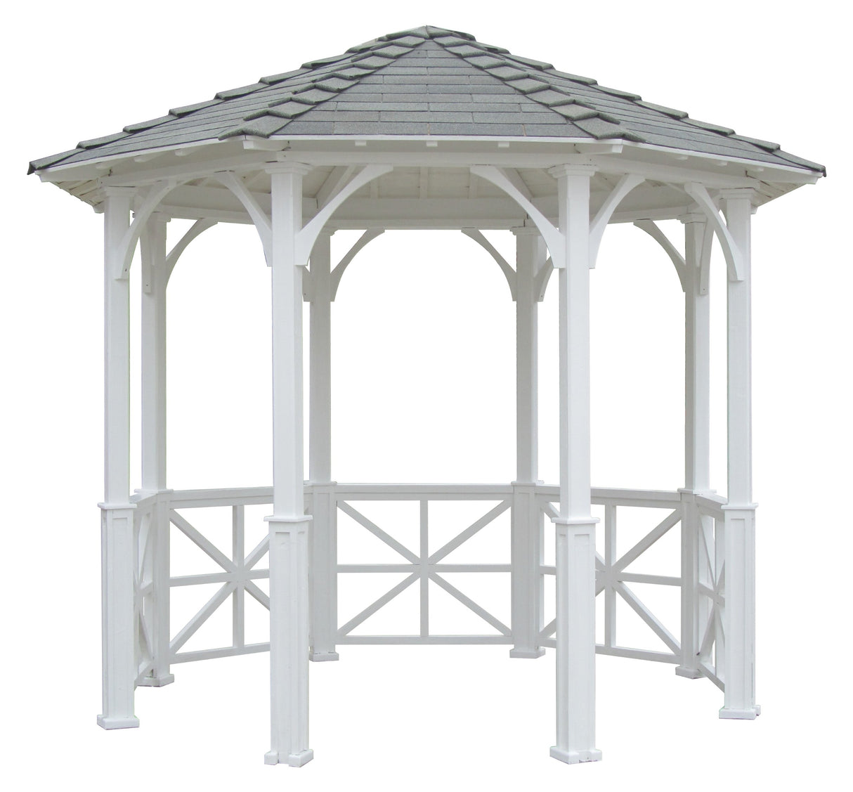 SamsGazebos 10' Octagon English Cottage Garden Gazebo, Adjustable for an Uneven Patio, Made in USA SamsGazebos