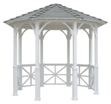 SamsGazebos 10' Octagon English Cottage Garden Gazebo, Adjustable for an Uneven Patio, Made in USA SamsGazebos