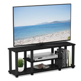 Furinno ‎20 Pounds Turn-N-Tube No Tools 3D 3-Tier Entertainment TV Stand up to 50 inch TV, Square Tubes, Americano/Black Furinno