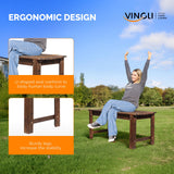 VINGLI Outdoor Wood Bench, 40" Outdoor Bench Patio Wooden Bench Garden Bench Outdoor Backless Bench for Deck Patio (Carbonized) VINGLI