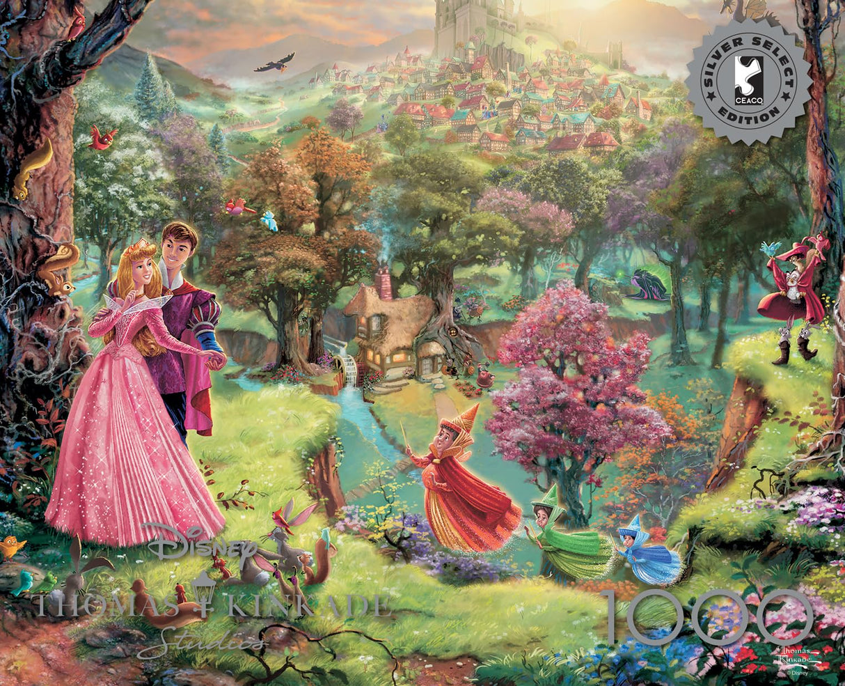 Buffalo Games - Silver Select - TK Disney - Thomas Kinkade: Sleeping Beauty - 1000 Piece Jigsaw Puzzle for Adults -Challenging Puzzle Perfect for Game Nights - Finished Size is 26.75 x 19.75 Ceaco