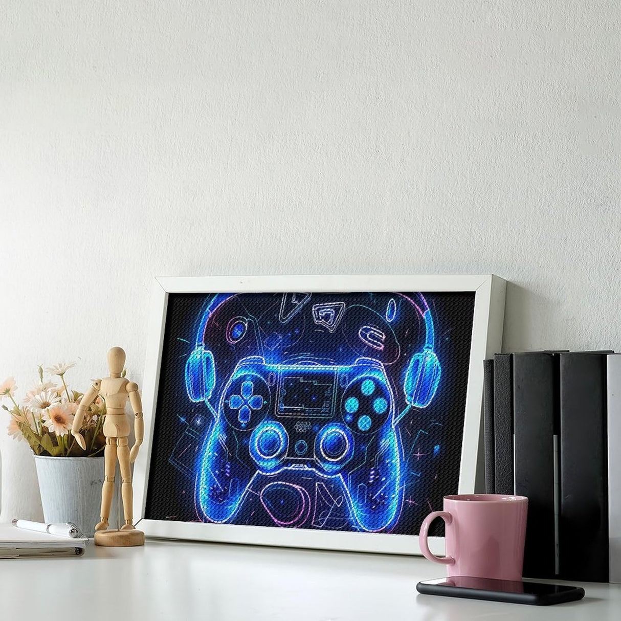 5D Diamond Painting Kits for Adults, Video Games Print Diamond Art Kits for Beginners, DIY Full Drill Paint with Round Diamond Dots, Home Wall Decor 8"x12" WoodArtSupply