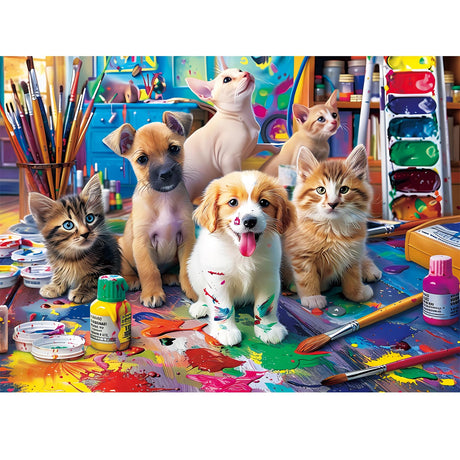 300 Piece Puzzle for Adults Jigsaw Puzzles Dog Puzzles 300 Pieces for Adult Kids Ages 8-10 10-12 Recycled Cardboard Adult Puzzles Game Birthday Gift Family Challenging Game 20.5x15IN WSCXSC