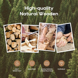 KLYRO Wooden Spoons for Cooking, Nonstick Kitchen Utensils Set with 4 Piece Measuring Spoons, Comfort Grip Wooden Spatula Set, 9 Piece Teak Wooden Cooking Utensils with Holder and Spoon Rest KLYRO