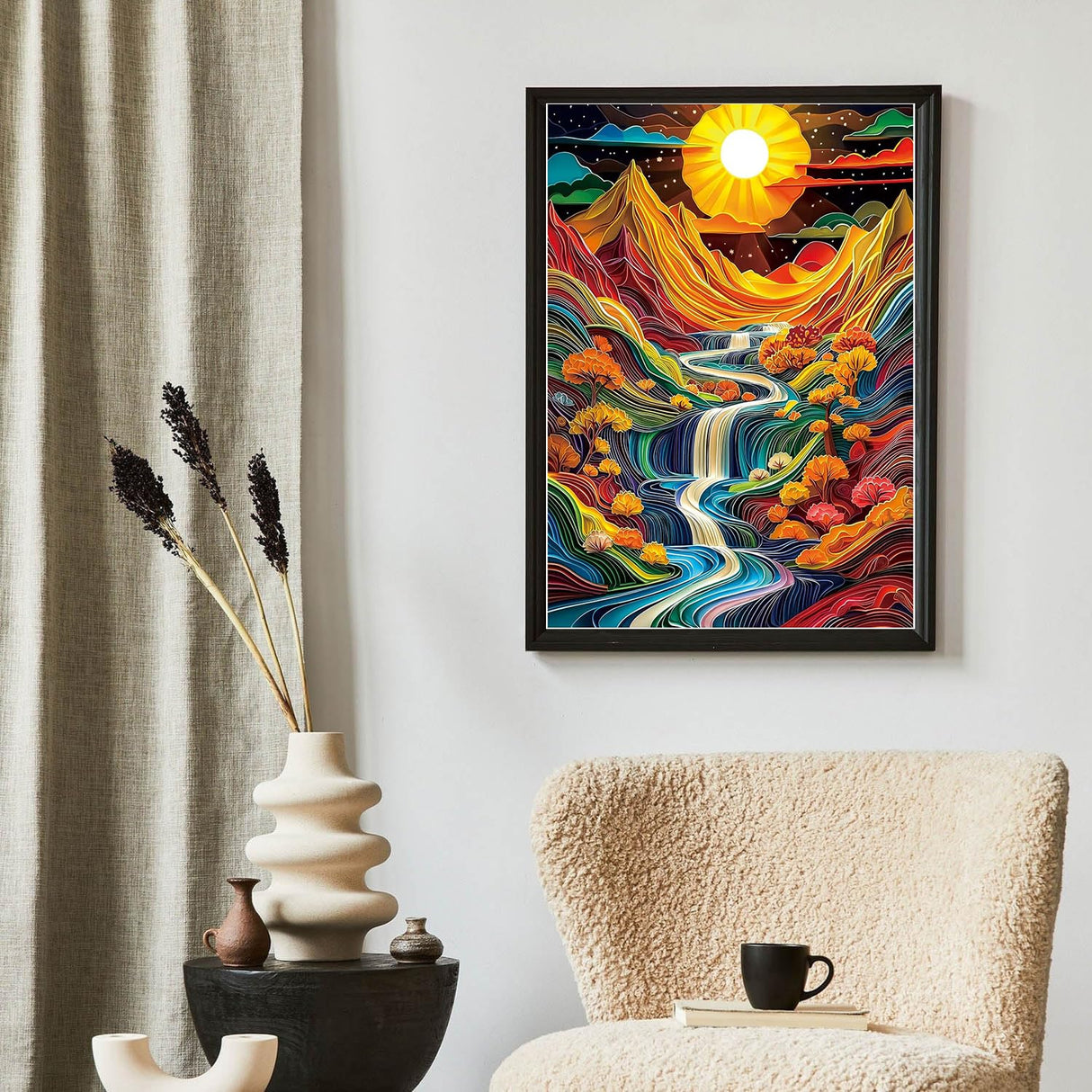 EIBEILI Diamond Art Kits for Adults,Mountains Diamond Painting Kits for Beginner Round 5D Full Drill Diamond Dots Crafts for Home Wall Decor Gifts 12x16 Inch EIBEILI