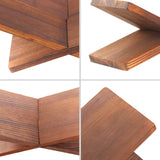 Book Stand for Reading - Solid Wood Book Holder for Open and Closed Books, Cookbook, Magazines, Textbooks (Redwood) Onzsiefa