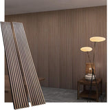 Acoustic 3D Panels for Interior Wall and Ceiling Decor, Soundproof Wood Accent Slat Fluted Noise Absorbing Panels Decorative for Bathroom, Bedroom,Genuine Walnut Wood Veneer, 94.5" X 23.6" Each Box Kieacia