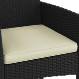 Yaheetech Patio Furniture Set 4 Pieces Conversation Sets, Rattan Chair Wicker Set Loveseat with Soft Cushion and Glass Table for Backyard Porch Garden Poolside Balcony, Black and Beige Yaheetech