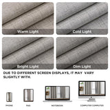 Joydeco 100% Blackout Curtains 63 Inch Length, Living Room Curtains 2 Panels Set, Room Darkening Curtains w/Grommets, Textured Thermal Drapes, Greyish White Blackout Curtains for Bedroom (42x63inch) Joydeco