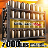 LBVSKK 7000LBS Heavy Duty Garage Shelving Units,70''W Garage Storage Shelves,Large Metal Shelf,4 Tier Adjustable Storage Rack | Industrial Shelving for Warehouse,Basement,Workshop,Shed,Black LBVSKK