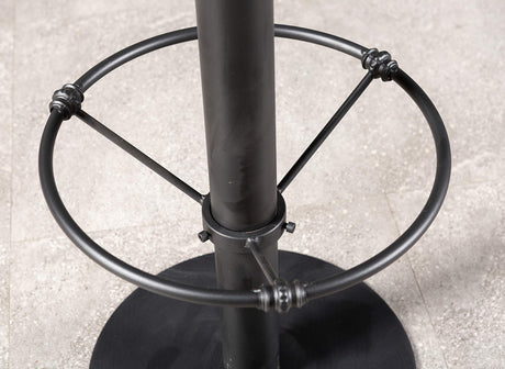 LOKKHAN 42" Tall Rustic Industrial Bar Table-19.68" Dia Round Wooden Top Metal Bar Height Adjustable Standing Pub Table-Dining Room Bistro Table-Cocktail Table LOKKHAN