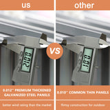 VEIKOU 8 x 10FT Storage Shed with Thickened Galvanized Steel, Outdoor Storage Shed with Lockable Door & Air Vents, Garden Tool Metal Shed for Patio Garage Yard, Grey VEIKOU