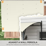 Outsunny 10' x 13' Outdoor Pergola Gazebo with UV-Resistant Canopy and Metal Frame, Sun Shade Shelter for Porch, Patio, Deck, Backyard, Cream Outsunny