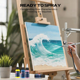 Airbrush Paint 6 Colors, Ready to Spray Airbrush Paint Set, Water-Based Acrylic Air Brush Paints for Metal, Plastic Models, Canvas, Wood, 0.67 Fl Oz/20ml EKOHERR