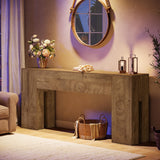 Tribesigns 71-Inch Long Console Table for Entryway, Farmhouse Sofa Console Behind Couch, Entry Table for Hallway, Foyer, Living Room, Burlywood Tribesigns