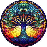 Fountor Tree of Life Diamond Art Kits for Adults - Stained Glass Diamond Painting Kits for Adults Beginners, DIY 5D Tree of Life Round Diamond Gem Art Kits for Gift Home Wall Decor 12x12inch Fountor