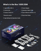 Permanent Outdoor Lights, 100ft RGBICWWPW Christmas Lights with 72 Triple-LED, IP67 Waterproof, 45lm Tunable White for Christmas Decorations, Daily and Holiday, Works with Alexa, Google Assistant ForChic