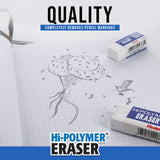 Pentel Hi-Polymer Block Eraser Small White, Pack of 4 (ZEH05BP4) Pentel