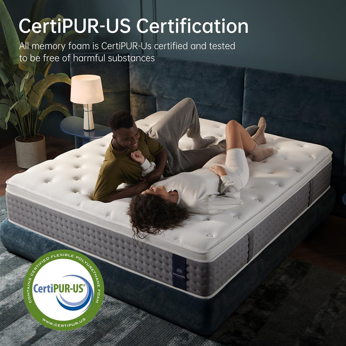 DCOOLAULTRA Twin Mattress 10 Inch,Medium Firm Hybrid with Memory Foam& Individually Wrapped Pocket Coils for Support,CertiPUR-US Certified,Fiberglass-Free DCOOLAULTRA