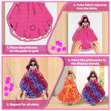 8 Packs Poke in Crafts Art Kits for Girl, Magical Prienceses Mess Free Kids' Paper Craft Kits, Birthday Gift for Girls 4 5 6 7 8 9 Years Old, DIY Presents, Mess Free Art Activity ATFUNSHOP