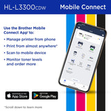 Brother HL-L3300CDW Wireless Digital Color Multi-Function Printer with Laser Quality Output, Copy & Scan, Duplex, Mobile | Includes 4 Month Refresh Subscription Trial ¹ Amazon Dash Replenishment Ready Brother