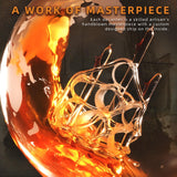 Gifts for Men Dad Husband, Whiskey Decanter Set with 4 Etched Globe Glasses, Unique Anniversary Birthday House Warming Gift for Brother Boyfriend, Cool Bourbon Presents Oaksea