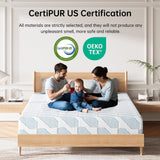GTWMAT Full Size Mattress 8 Inch, Cooling Gel Memory Foam Mattress in a Box for Single Adult Cool Sleep Pressure Relief, Removable Washable Cover, Medium Firm Feel, CertiPUR-US Certified, Blue GTWMAT