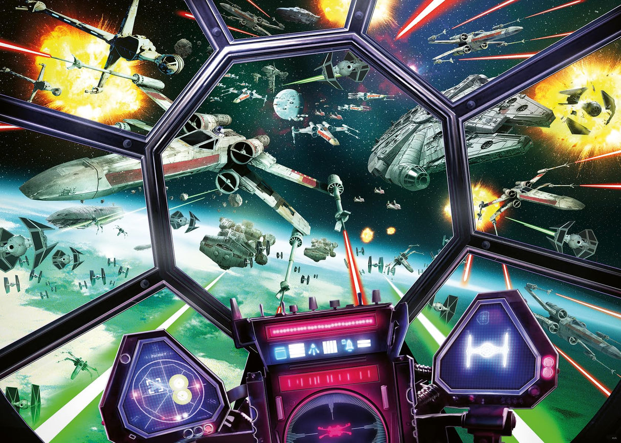 Ravensburger Star Wars: TIE Fighter Cockpit 1000 Piece Jigsaw Puzzle for Adults - 16920 - Every Piece is Unique, Softclick Technology Means Pieces Fit Together Perfectly Ravensburger