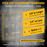 ELEAD 297 Piece Pegboard Hooks Kit, Peg Board Organizer Accessories with Bins for Organizing Various Tools, Fit 1/8 or 1/4 inch Pegboard for Hanging Storage, Garage Kitchen Bathroom Craft Room ELEAD