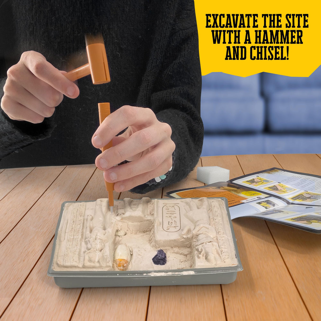 Thames & Kosmos I Dig It! Treasure – Egyptian Artifacts Excavation Kit | Explore Archaeology, Ancient Egypt & Hieroglyphics | Dig Out Collectible Relics & Minerals | Safe, Fun Educational Activity Thames & Kosmos