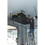 Klutch Overhead Garage Storage Rack — Adjustable Height, 96in.L x 48in.D x 23–37in.H Klutch