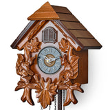 TIMEGEAR Cuckoo Wall Clock with Night Mode in Traditional German Style with Carved Squirrels (Cherry) TIMEGEAR