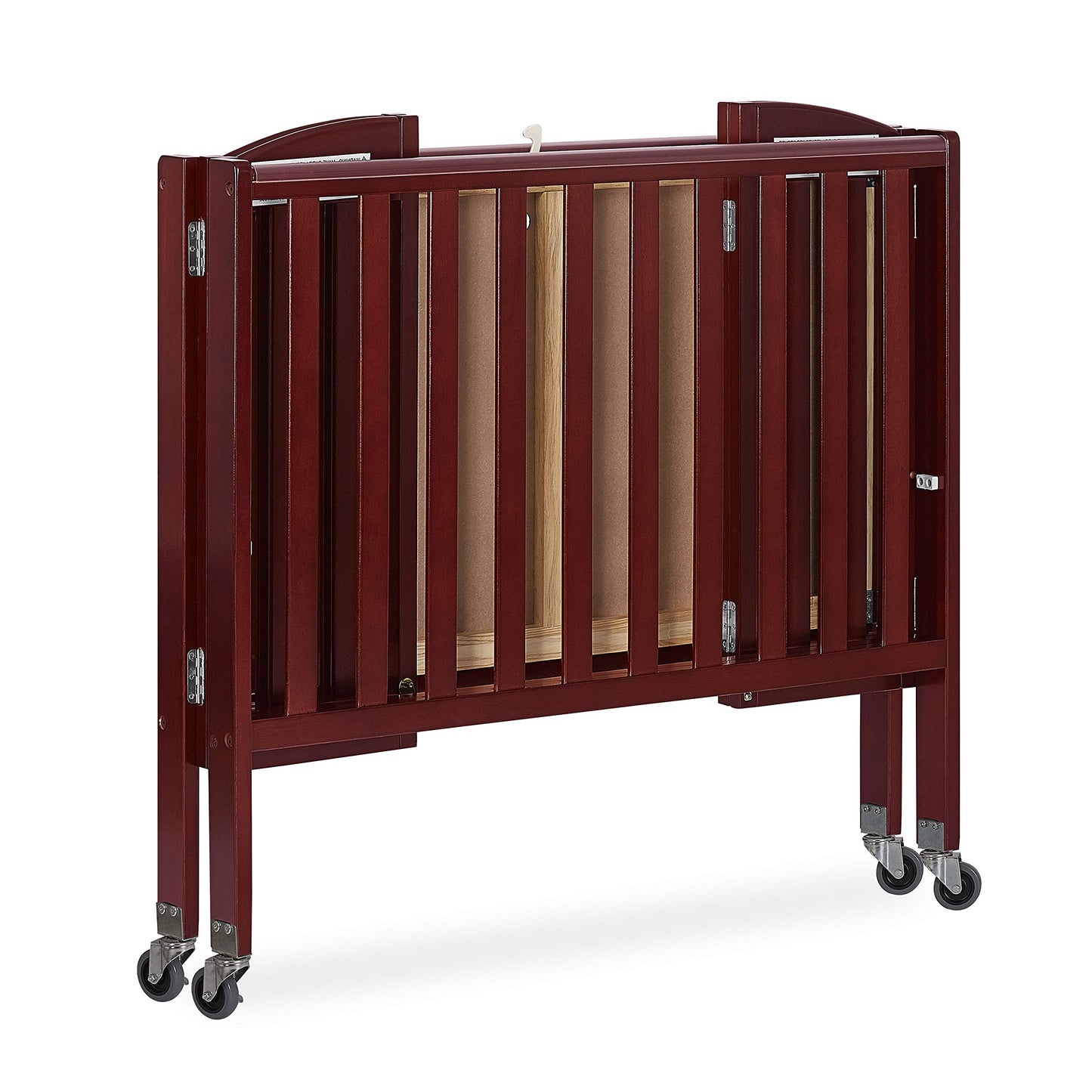 Dream On Me 2-in-1 Folding Birch Portable Crib, Cherry