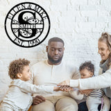 Custom Metal Sign, Metal Name Sign, Metal Wall Art, Monogram Wall Decor, Outdoor Decor Sign, Personalized Family Name Sign, Metal Letters, Wedding, ZLOOREE