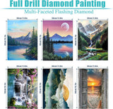DOTZSO 6 Pack Diamond Painting for Adults 5D Diamond Painting Kit DIY Full Diamond Art kit with Diamond Painting Crystal Art and Craft for Beginners 12x16 inches (Landscape) DOTZSO