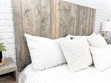 Barn Walls Gray Fog Headboard, Rustic Design, Solid Wood Headboard, Floating Panels, Wall Mount, Adjustable Height, Easy Assembly, King Size Barn Walls