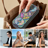 FlyingMage 5D Diamond Art Painting Kit for Adults Beginner, Small DIY Diamond Dots Gem Art Painting Mosaic Kits, Cute Hard Shell Sunglasses Eyeglasses Glasses Case for Women Teen, Mandala Totem FlyingMage