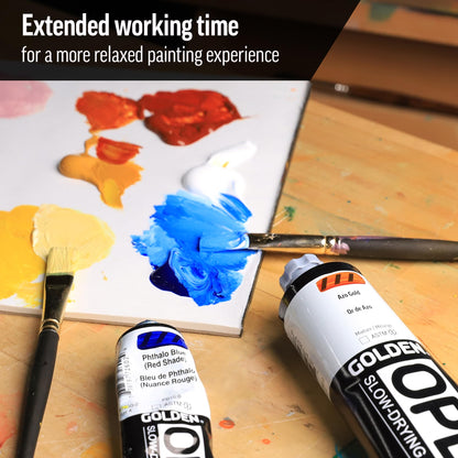 OPEN Slow-Drying Acrylics by GOLDEN, Mixing Set, Professional Acrylic Paint - WoodArtSupply