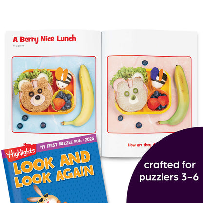 Highlights My First Puzzle Fun 2025 Puzzle Books for Kids Ages 3-6, 4-Book Set of Matching, Mazes, Spot-The-Differences, and More Travel-Friendly Screen Free Brain-Boosting Activities