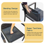 Homall 3 Pieces Furniture Outdoor Patio Conversation Bistro Set Modern Porch Lawn Chairs with Coffee Table for Home and Balcony, 1, Black Homall