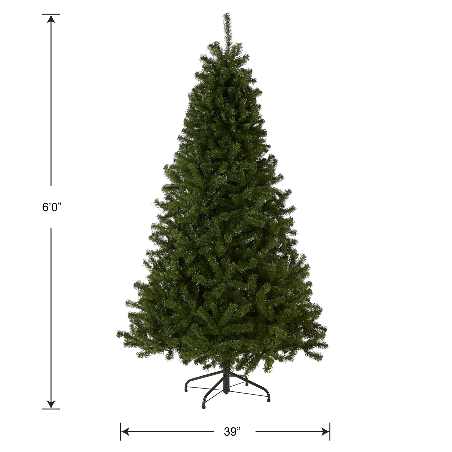 National Tree Company Artificial Full Christmas Tree, Green, North Valley Spruce, Includes Stand, 6 Feet