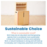 ECR4Kids Play Kitchen Storage Cupboard, Wooden Playset, Natural ECR4Kids