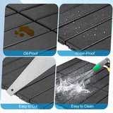 ToLanbbt Plastic Interlocking Deck Tiles 27 Pack 12"x12" Waterproof Indoor Outdoor Composite Patio Flooring Decking Tiles All Weather Use for Patio Porch Balcony Backyard Poolside, Dark Grey ToLanbbt