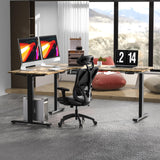 ExaDesk Upgrade Version 63 * 55 inch L Shaped Electric Adjustable Height Standing Desk, Corner Stand Up Desk, Sit Stand Computer L Desk for Gaming Office ExaDesk