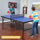GAOMON Foldable and Portable Table Tennis Table, Indoor and Outdoor Ping Pong Table, Table Tennis Table with 2 Table Tennis Paddles and 3 Balls, 5 Minute Assembly, 60 x 26 x 27.5 Inch GAOMON