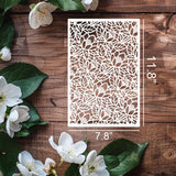 Stencils for Crafts Reusable Texture Stencils Floral Stencil Leaf Tree Templates for Painting on Wood Furniture Card Canvas Paper Scrapbook SUNVERSE